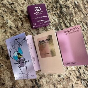 Gucci Guilty Elixir de Parfum Mini and 3 Samples of Others